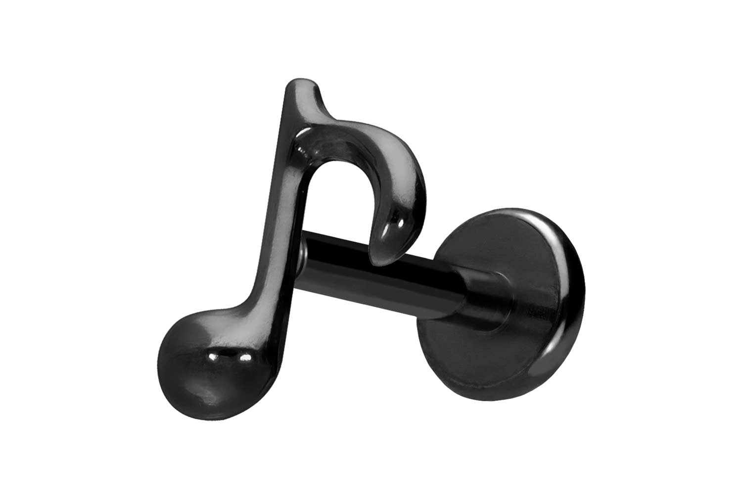 Titan Labret Piercing mit Push Fit ACHTELNOTE